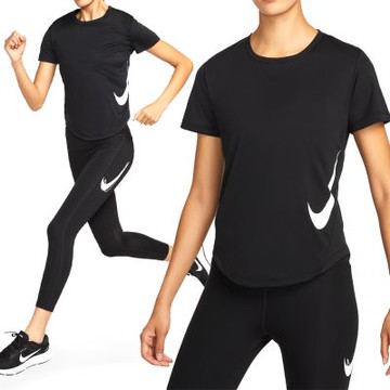 Nike As Nk Tempo Swsh Hbr Df Ss 女款 黑色 反光 透氣 排汗 短袖 HV2773-010