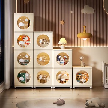 多層家用兒童玩具收納箱零食儲物箱寶寶衣服整理大容量客廳收納柜