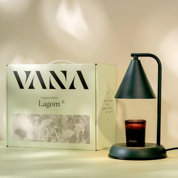 Lagom No.24 幾何金屬款香氛暖燈禮盒 享保固 純天然植物蠟燭