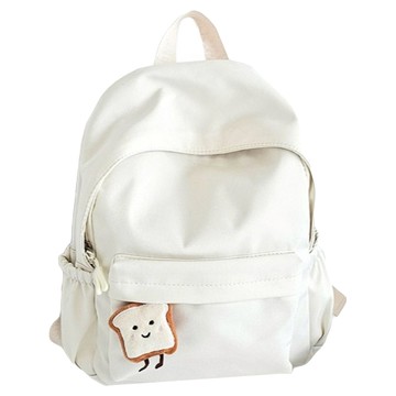 From heaven 可愛吐司吊飾休閒後背包  象牙白  23 x 31 x 11.5cm