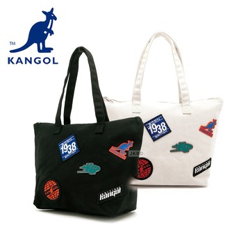 🔜 快速出貨 KANGOL 英國 袋鼠 貼繡潮玩托特包 【66251715】 包包 肩背包 媽媽包 手提包