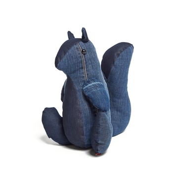 EDWIN｜丹寧小物｜松鼠丹寧玩偶｜拔洗藍