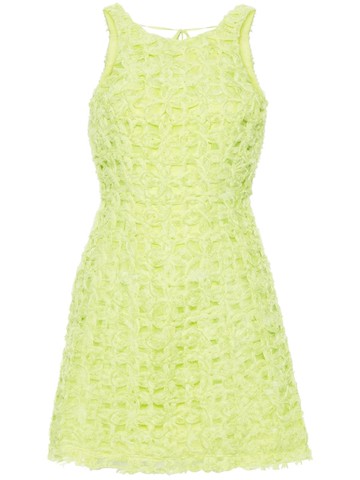 Aje - Quintette textured mini dress - women - Cotton/Polyester - 10 - Green
