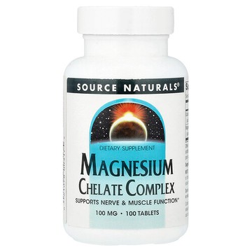 Source Naturals, 螯合鎂複合物，100 毫克，100 片