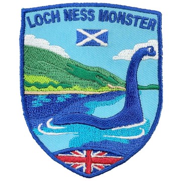 DIY刺繡徽章 英國 蘇格蘭 尼斯湖水怪 電繡文青設計 布藝徽章  Patch刺繡 貼章 INS打卡地標 補丁貼 燙 _廠商直送