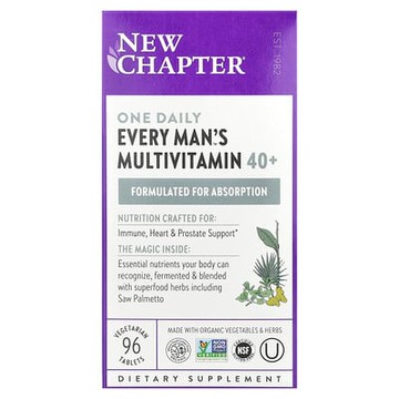 New Chapter, 40 歲以上男性每日一片™ 多維生素，96 片素食片