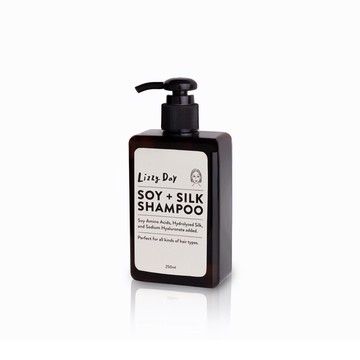 【LIZZY DAY】大豆蠶絲洗髮精  Soy+Silk Shampoo 250ml｜無毒｜修復受損髮質｜護色保濕