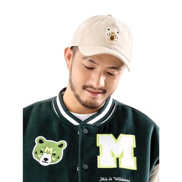 MCREW刺繡休閑卡其藏青彎檐戶外