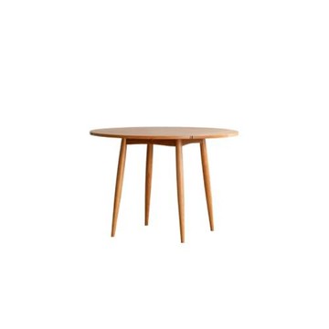 hoi!小半家具格林圓桌櫻桃木折疊餐桌小款