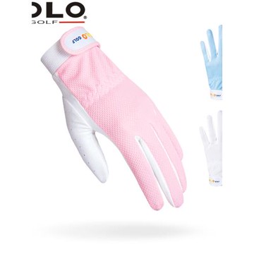 POLO GOLF高爾夫球女士手套 時尚彈力透氣網布防滑手套一雙韓版