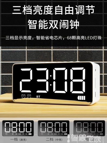 鬧鐘藍芽音箱鬧鐘無線手機電腦家用超重低音炮迷你大音量3D環繞小音響  『全館85折』