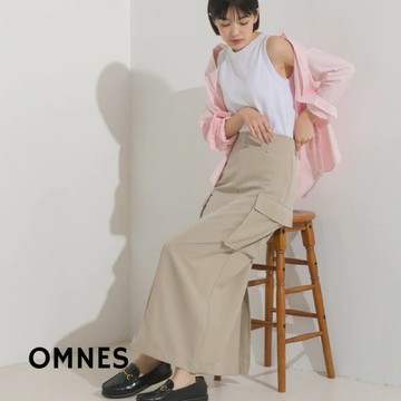 ［SUMI選物］OMNES 直筒裙 工裝裙 OMNES 054-卡其綠 鉛筆裙 工裝大口袋顯瘦長裙 直筒長裙 夏天長裙