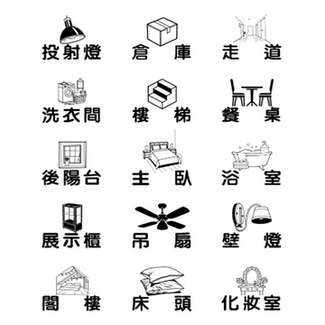 貼紙-開關貼紙(霧透/白底) 3張/包