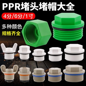 【店長推薦】 PPR4分內絲堵帽6分1寸外絲快堵手擰免生料帶膠圈管堵頭悶頭水管塞