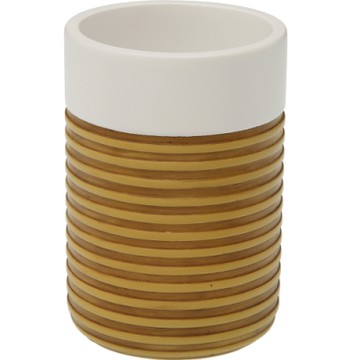 《VERSA》橫紋牙刷杯-棕-- 牙刷放置架 收納架