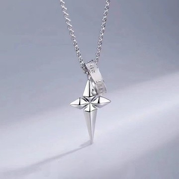 【SoLight鹽青】冷酷星芒個性十字架項鍊 SL179