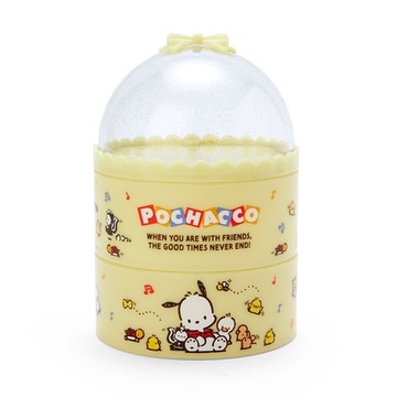 【震撼精品百貨】Pochacco 帕帢狗~日本三麗鷗Sanrio帕恰狗 塑膠三層圓形旋轉收納盒*94176