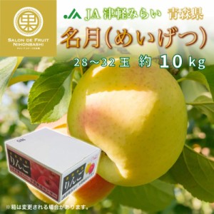 [予約 10月10日-11月30日の納品] 名月 約10kg 26-32玉 大玉 青森県産 JA津軽みらい 産地箱 幻のりんご 蜜入り りんご 林檎 ギフト ご贈答