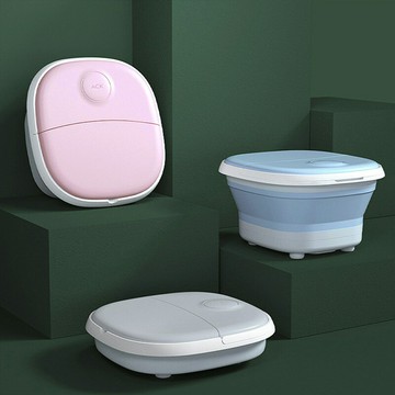 泡腳桶 足浴盆 110V伏折疊足浴盆泡腳桶恒溫加熱全自動按摩過小腿電動家用小家電「限時特惠」