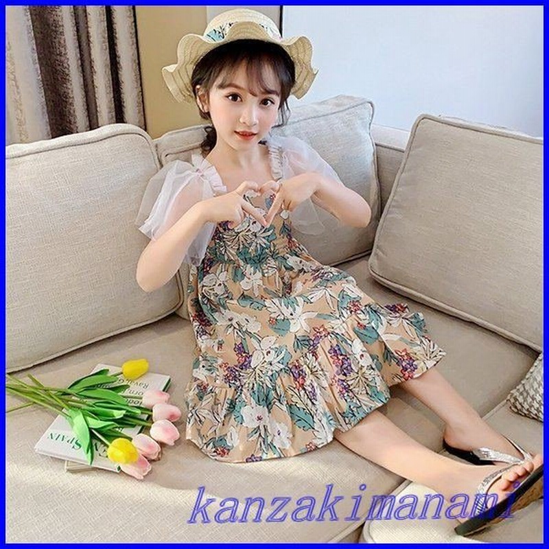 子供服 ワンピース 160 韓国子ども服 キッズ 女の子 夏 半袖ワンピース 花柄 フレア 子供ドレス 結婚式 誕生日 ベビー服 ジュニア お姫様  おしゃれ 可愛い 新品 通販 LINEポイント最大1.0%GET | LINEショッピング