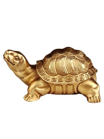 聚緣閣黃銅烏龜擺件小長壽龜八卦龜發財龜工藝品擺設家居飾品