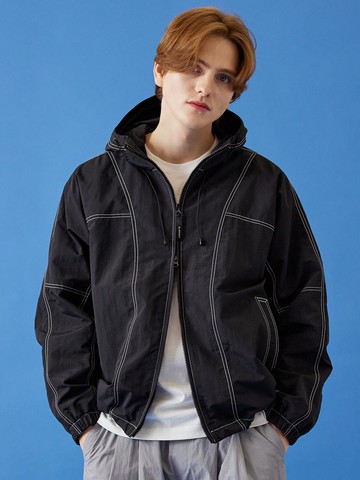 Hooded Stitching Jacket