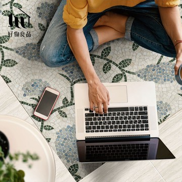 【好物良品】《漫步花園》自由剪裁PVC仿皮革廚房防水防滑地墊｜可訂製尺寸請聯繫LINE客服@haowu