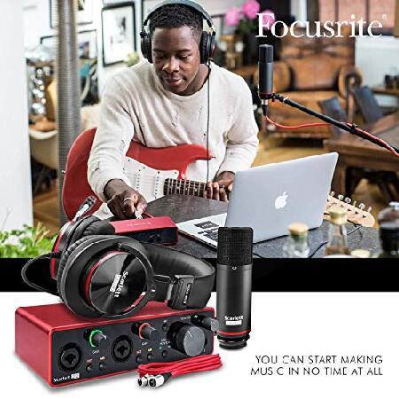 Focusrite Scarlett 2i2 2-in 2-Out Studio Package (3rd Gen) w  CM25 MkIII Condenser Microphone, HP60 MkIII Professional Headphones   Xpix Pop Screen Fi