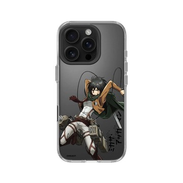 iPhone 16 Pro Clear Case（相機按鈕） 透明 - 進擊的巨人 Attack On Titan - S2&S3 - 米卡莎