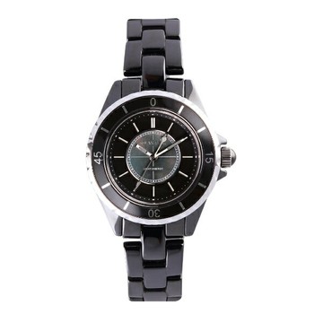 RELAX TIME RT-107S-3B 太陽能經典陶瓷 黑銀 37mm｜樂天領券現折★全館特惠中★指定刷卡回饋10%