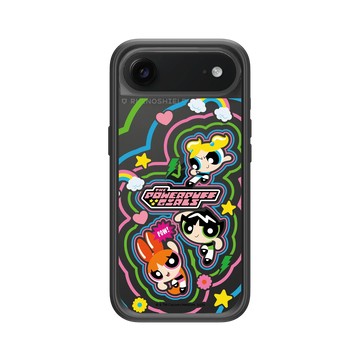 iPhone Air Mod NX -邊框背蓋組合 (相機按鈕) 黑 - The Powerpuff Girls 飛天小女警 - 可愛小女警線條款