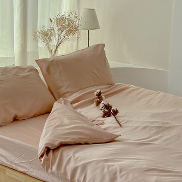 ROZZ 100%天絲60支床包四件組—甜橘慕斯 - 雙人加大