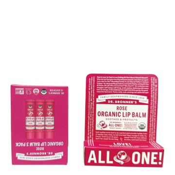 〔現貨特惠〕Dr.Bronner's 布朗博士 玫瑰護唇膏 4g 單入組 三入組 護唇膏 玫瑰護唇膏 護唇膏 G03