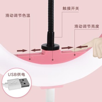 新品10寸折疊補光燈桌面手機自拍美顏新品燈便攜led補光環形燈