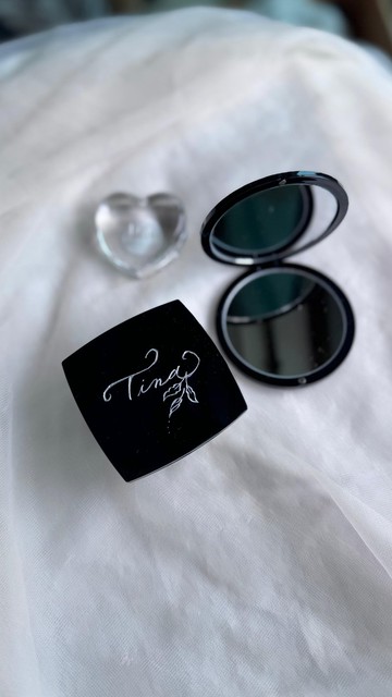 【客製化禮物】手寫雕刻名字鏡盒 西洋書法