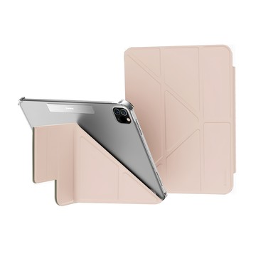 SwitchEasy 魚骨牌 Origami Nude 全方位支架透明背蓋保護套  iPad Pro 11/Air 10.9/11  粉沙色  1個