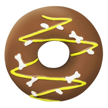 EETOYS 宜特 下午茶乳膠玩具 可口點心造型 乳膠材質 安全無毒  9.4 x 9.4 x 3cm  巧克力甜甜圈 棕色  1個