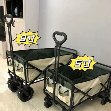 露營推車野餐小拉車戶外營地車可折疊手推可升降擺攤車帶娃車