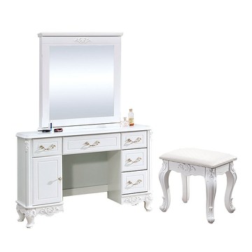 【LOVE樂芙】多溫妮莎歐風3.5尺鏡台(含椅)A25CG0274