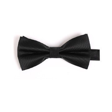 【拉福】黑色橫條紋結婚領結糾糾(黑色)