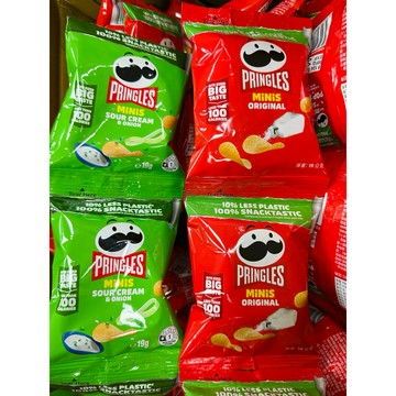 品客 Pringles Minis 洋芋片 洋蔥酸奶 經典原味 19g 一包 小包裝 零食 隨手包 酸奶油洋蔥 袋裝品客