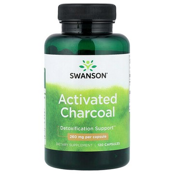 Swanson Vitamins, 活性炭，260 毫克，120 粒膠囊