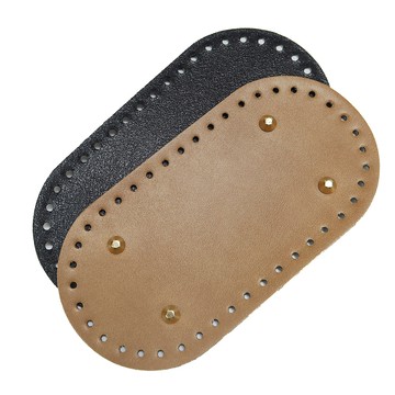 毛線國度 帶腳釘橢圓形包底 20 x 10 cm  1個  米色