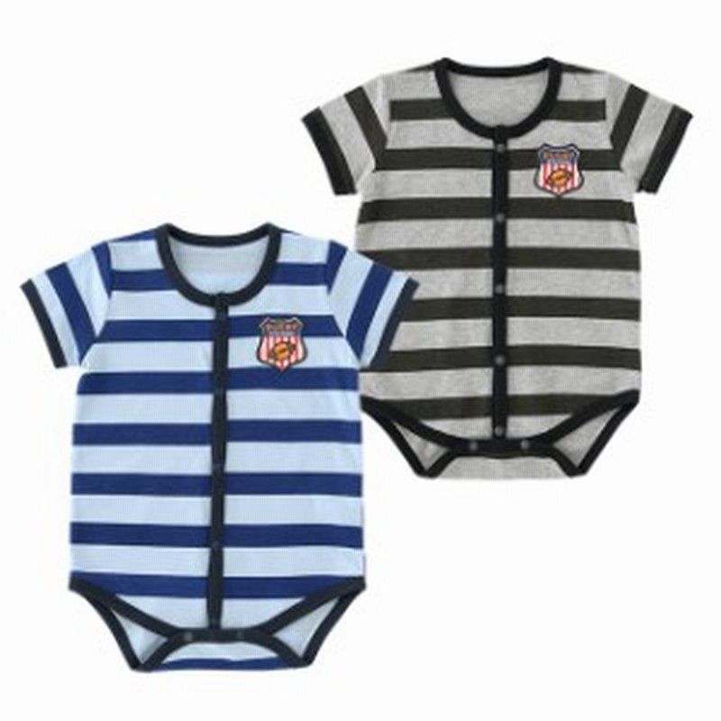 ラガーシャツ風ボーダー柄半袖前開きロンパース ベビー服 赤ちゃん 服 ベビー ロンパース 半袖 ボディオール 男の子 60 70 80 通販 Lineポイント最大1 0 Get Lineショッピング
