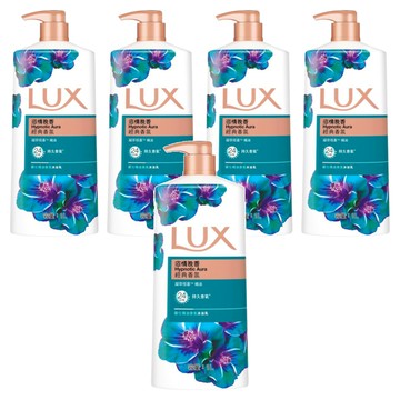 LUX 麗仕 精油香氛沐浴乳 恣情晚香 1L 24小時持久香氣  5瓶