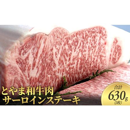 ふるさと納税 とやま和牛肉 サーロイン ステーキ 合計630g 3枚 牛肉 和牛 肉 お肉 牛 富山県射水市