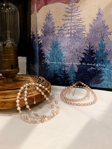 夏日微風系列-14KGF珍珠鎖骨鏈