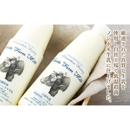 ふるさと納税 牛乳 近藤牧場のノンホモ牛乳 900ml × 2本 ミルク mi0003-0001 千葉県南房総市