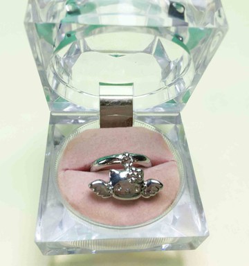 【震撼精品百貨】Hello Kitty 凱蒂貓~戒指-天使(墜)