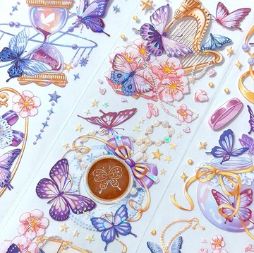 蝶之幽 PET 紙膠帶 貝殼光